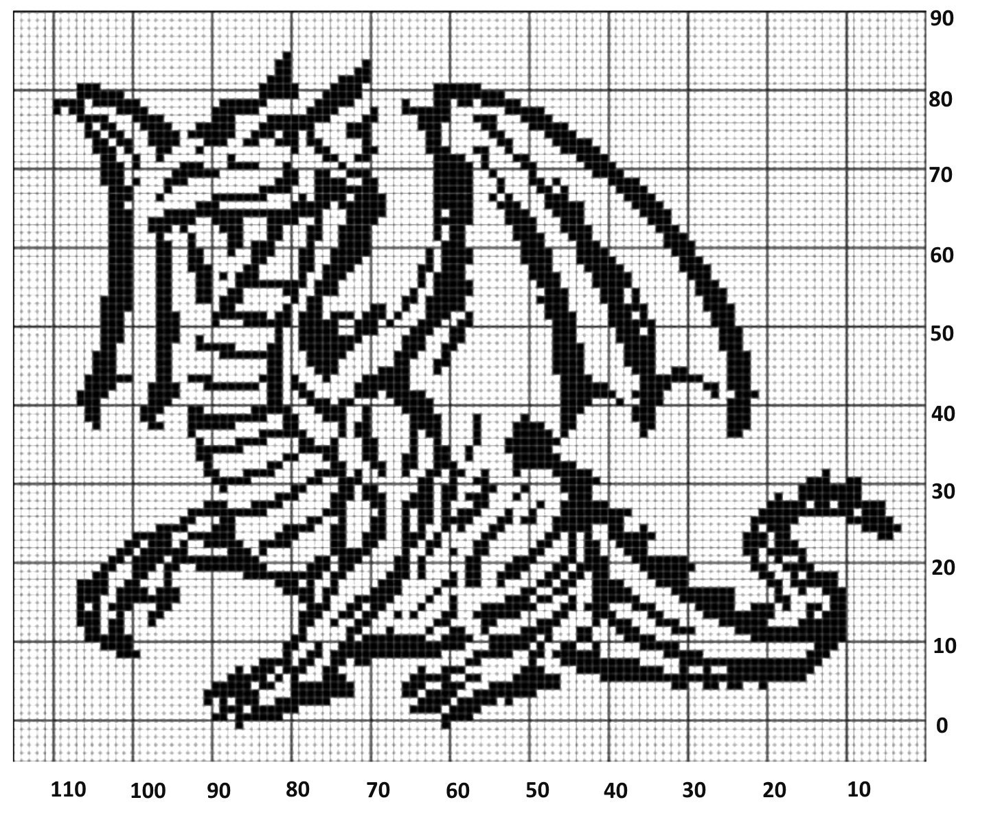 Схема вышивки крестом дракон