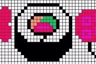 Рисунки по клеточкам роллы