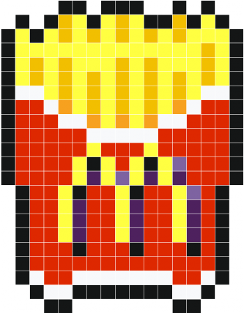 Картофель фри по клеточкам