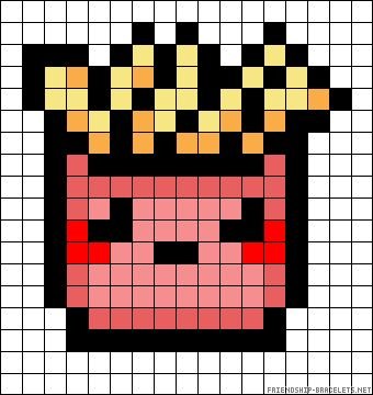 Рисунки по клеточкам фастфуды