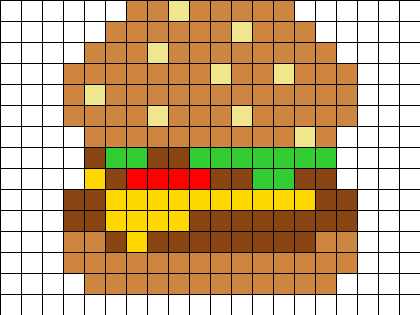 Рисунки по клеточкам из МАЙНКРАФТА еда