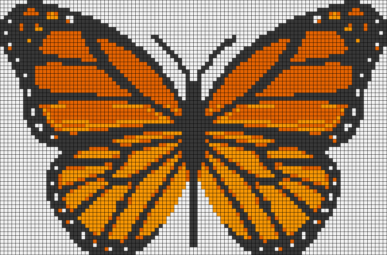 Бабочка по пикселям