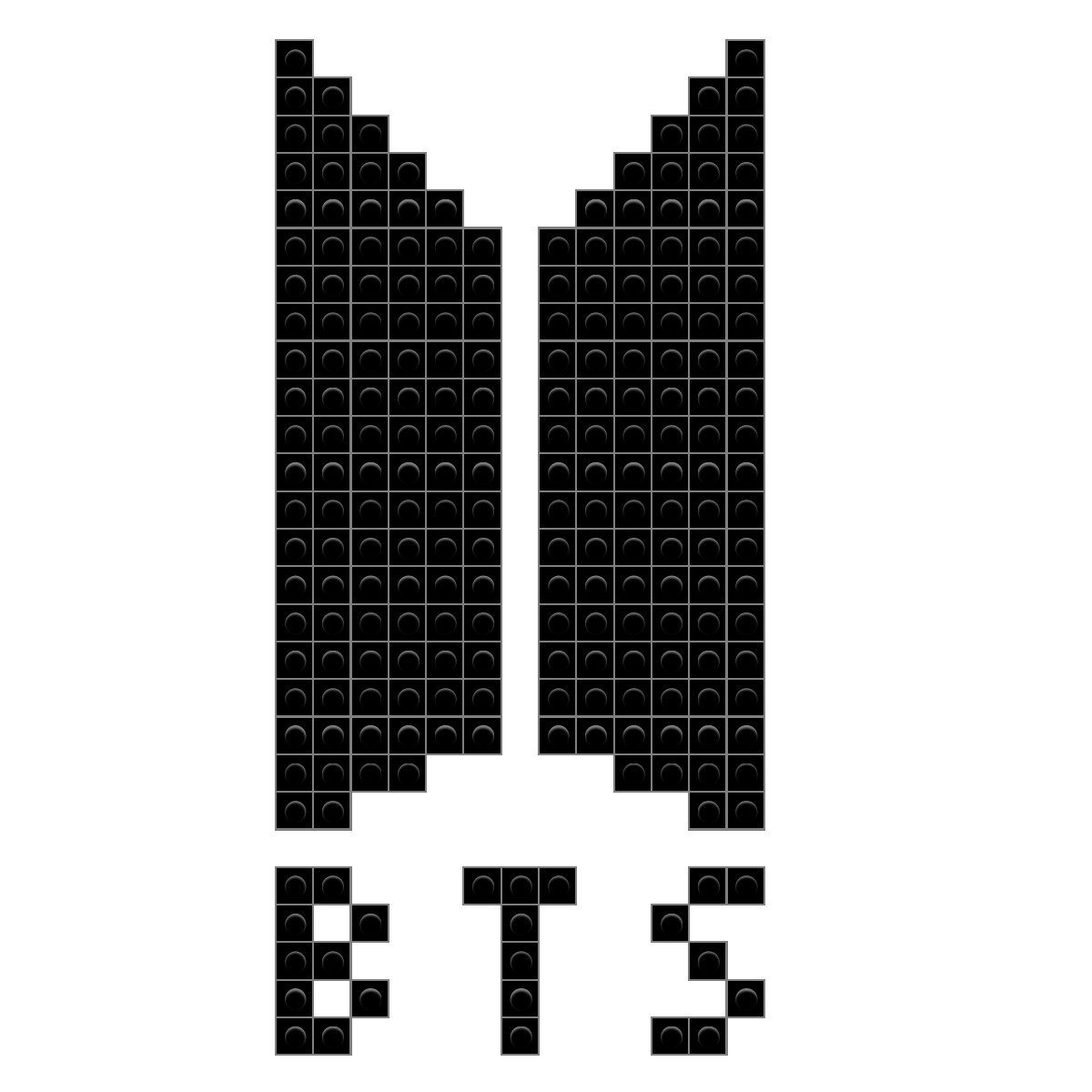 BTS вышивка крестом схема
