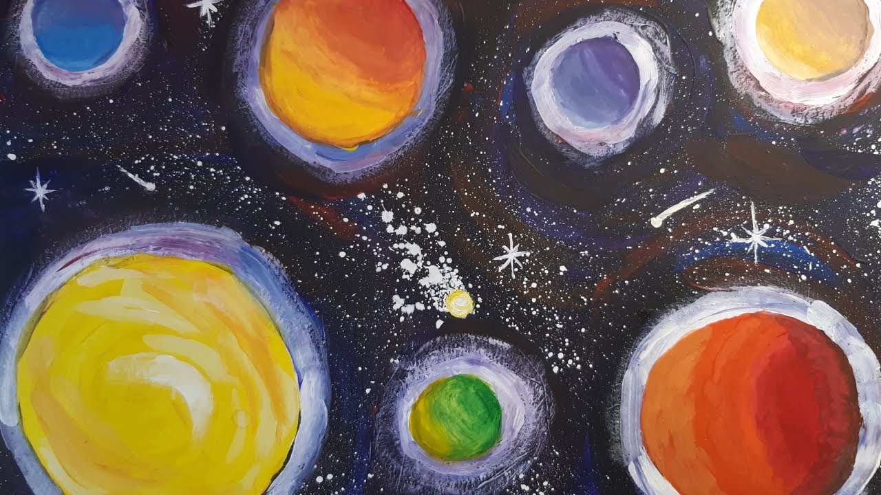 Космос акварелью для детей. Рисунки красками. Космос рисунок. Рисование для детей космос. Рисование космос красками.