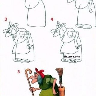 Нарисовать бабу Ягу