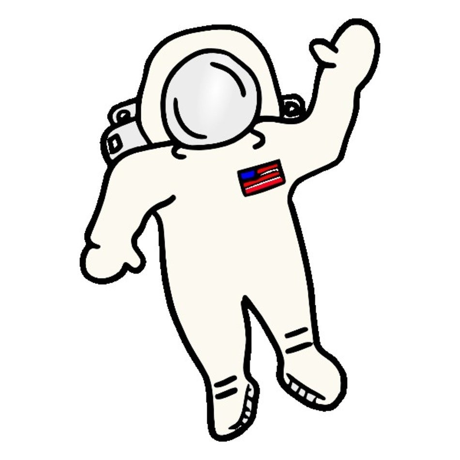 Космонавт раскраска