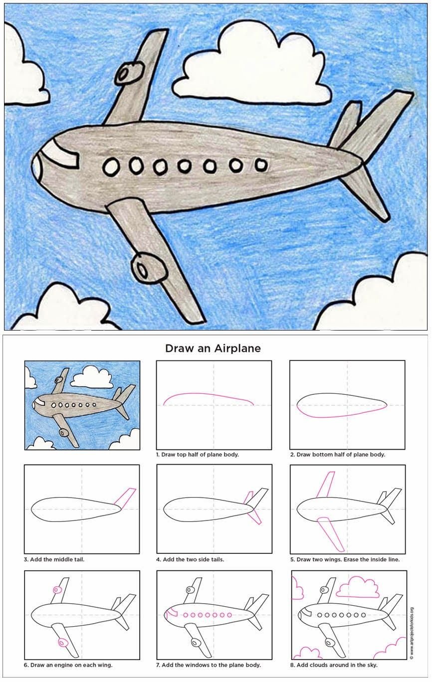 Каку нарисовать самолет