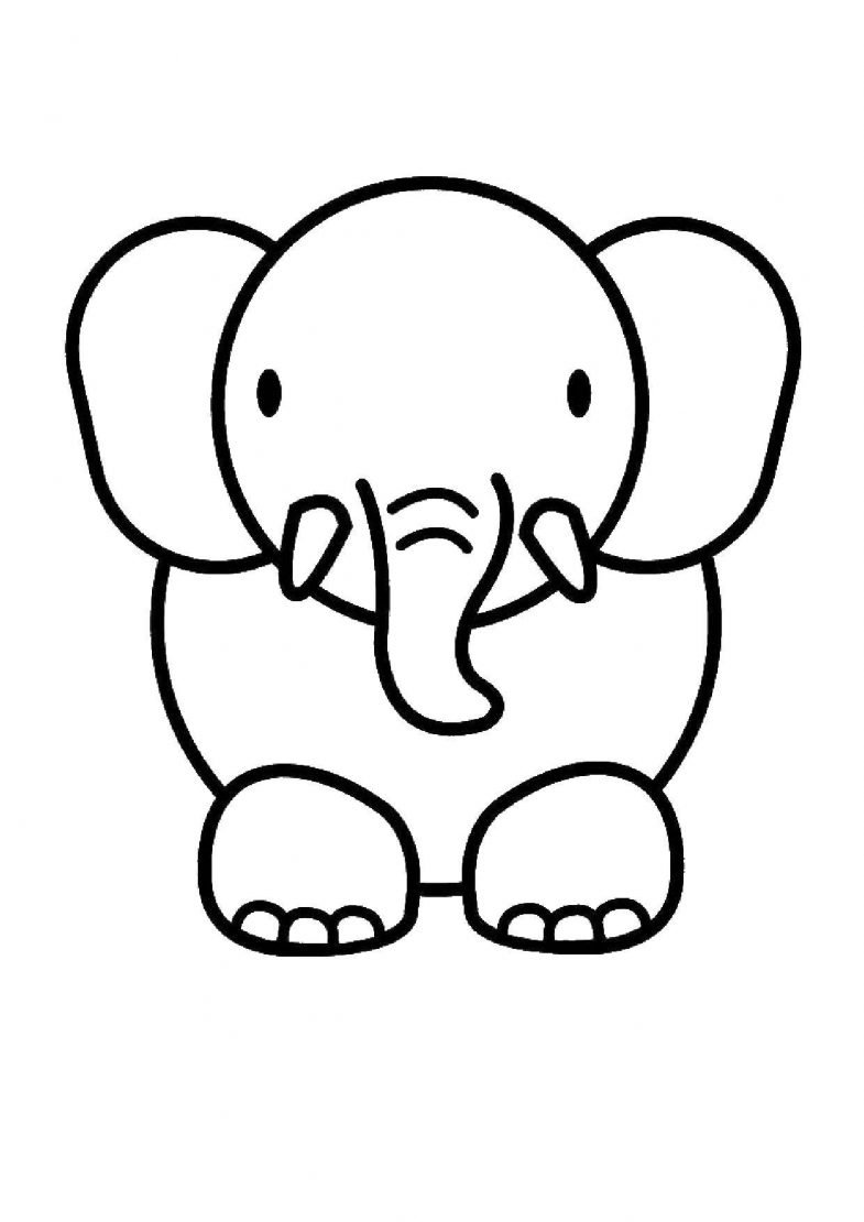 Слон раскраска для детей