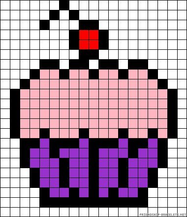 Рисунки по клеточкам пироженки