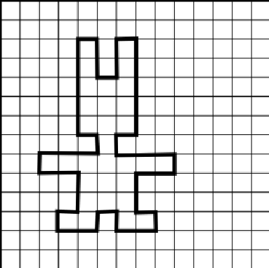 Заяц по клеткам графический диктант