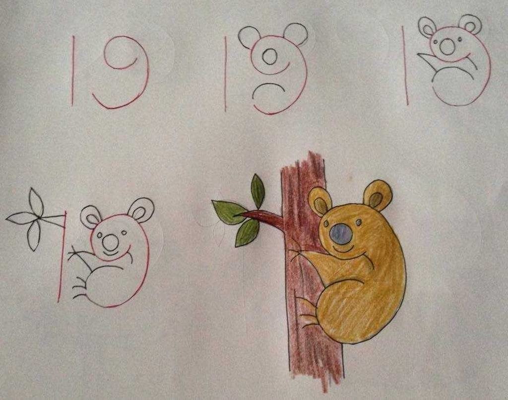 Рисование с помощью цифр для детей