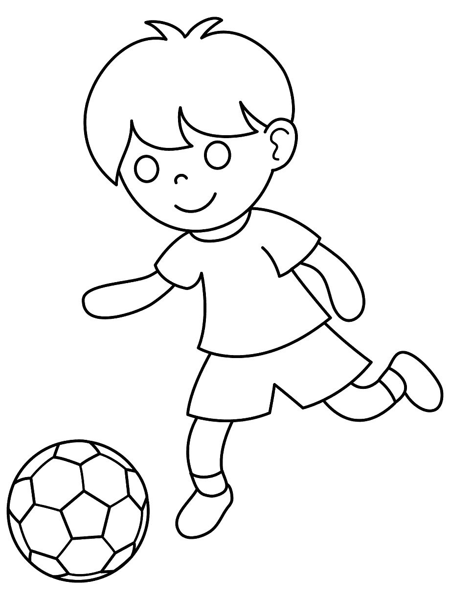 Рисуем мальчика с мячом