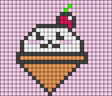 Рисунки в клеточку мороженое