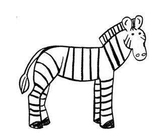 Рисование Зебра подготовительная группа