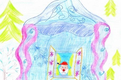 Иллюстрация к сказке Мороз Иванович рукодельница и Ленивица