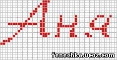 Схемы браслетов по клеточкам