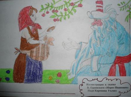 Иллюстрация к сказке Мороз Иванович для 3 класса рисунки детей