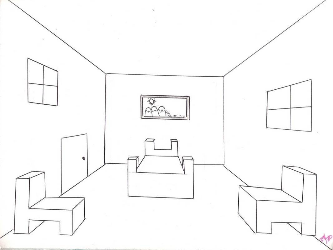 Рисунок комнаты 7 класс легко. Комната для рисования. Поэтапное рисование комнаты. Рисование интерьера комнаты для детей. Рисование интерьера комнаты легкий.