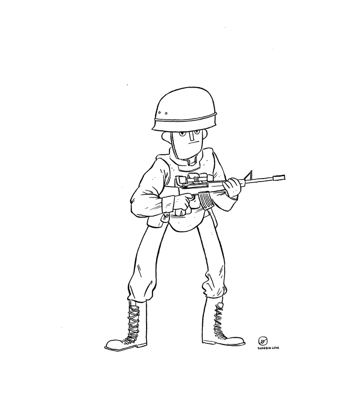 Как нарисовать солдата легко и просто для детей поэтапно