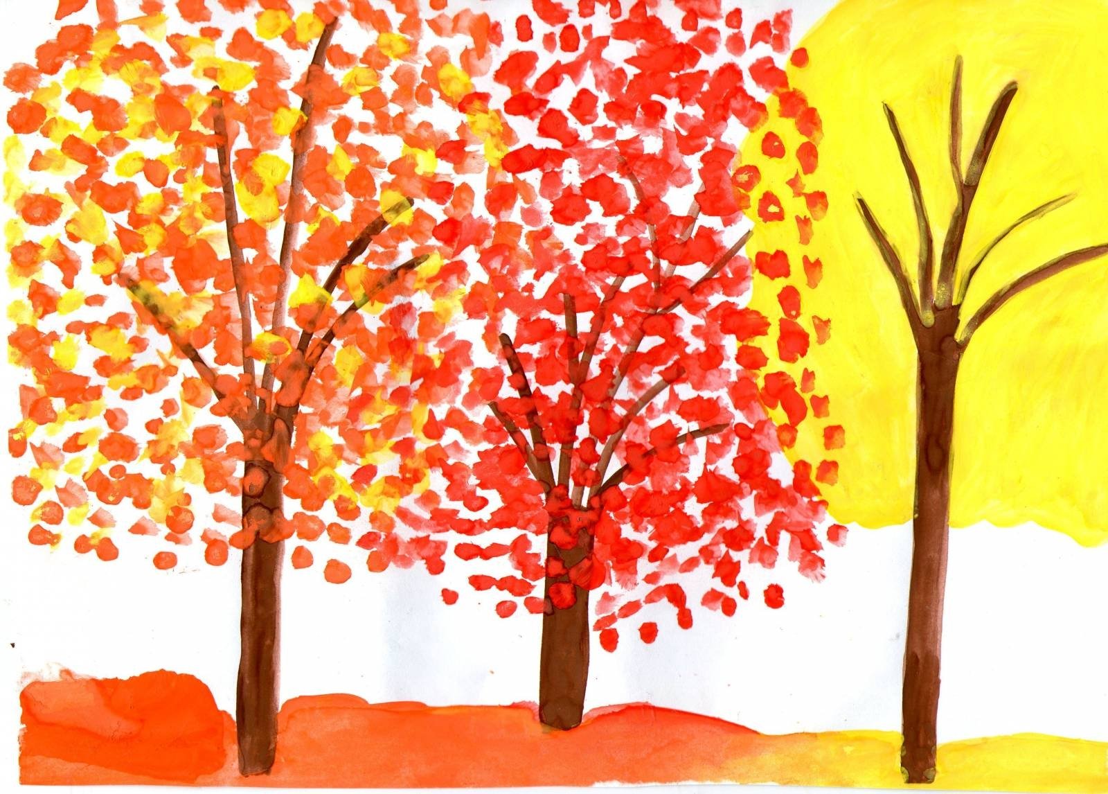 Рисование на тему осень