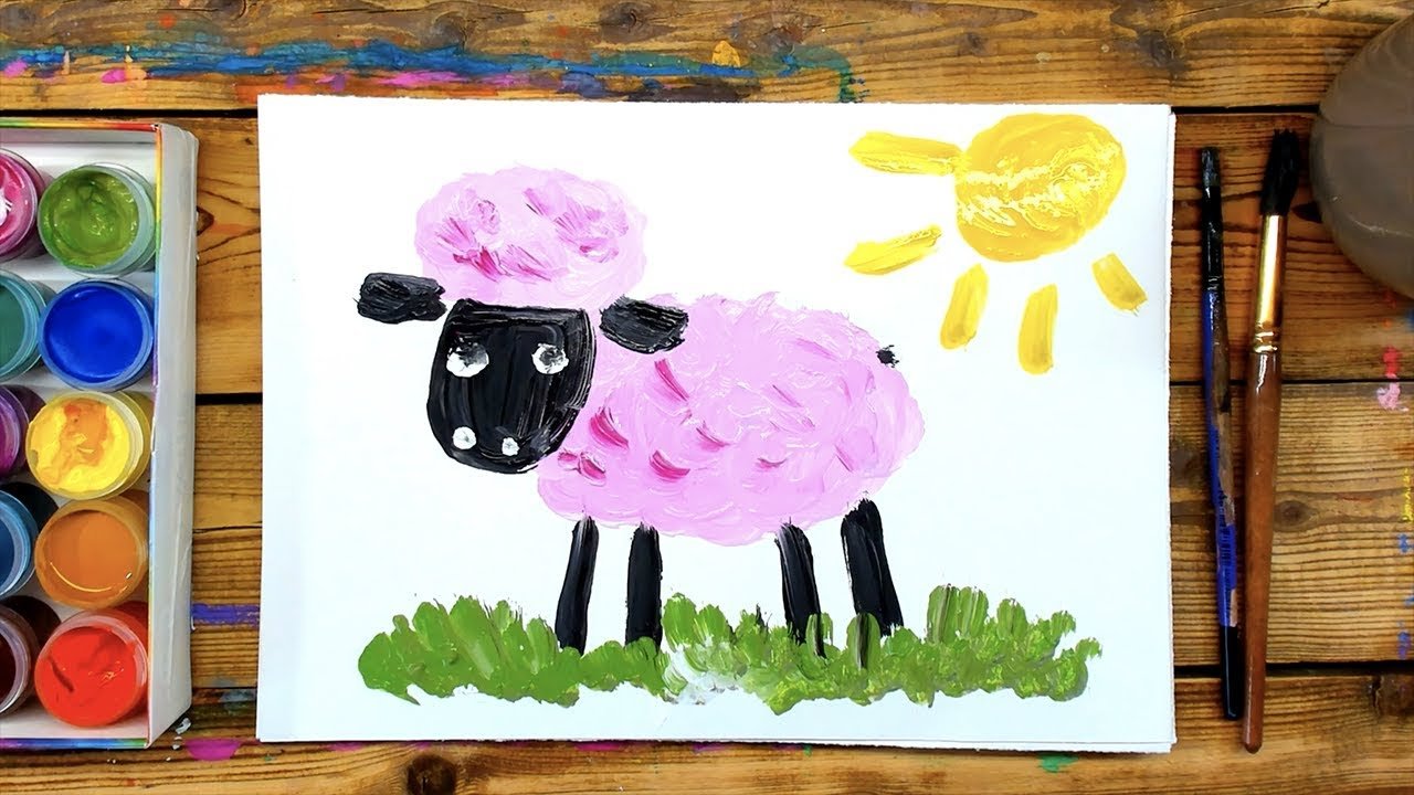 Рисование красками с детьми 3 лет с фото