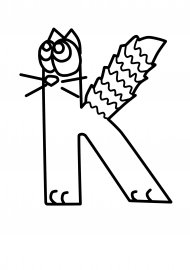 Буква к в виде кота