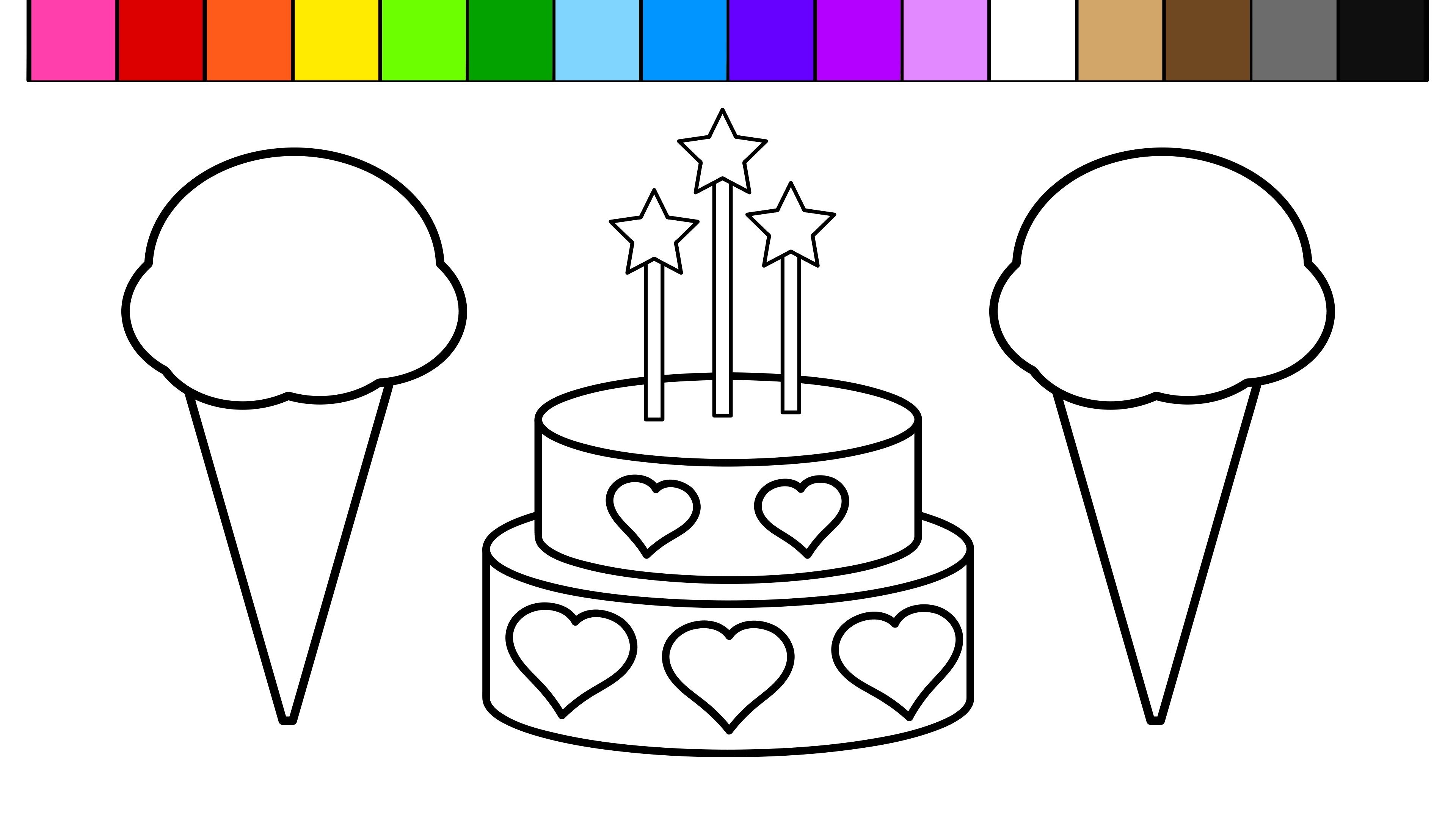 Красивые легкие рисунки на день рождения. Торт раскраска для детей. Тортик раскраска для детей. Раскраски для девочек тортики. Раскраска тортик на день рождения.