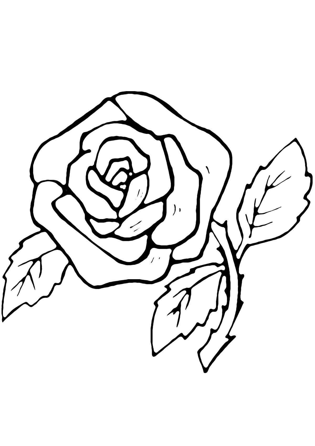 Раскраска розы для мамы