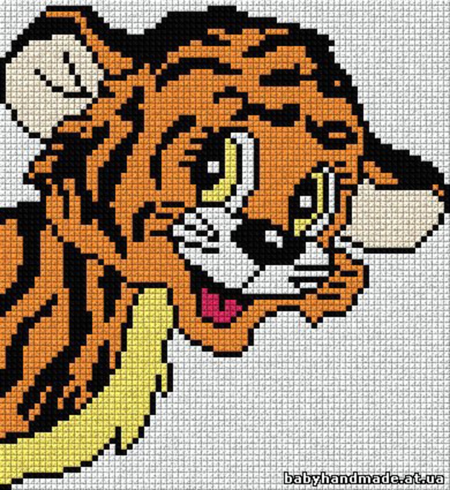 Вышивка тигр для детей