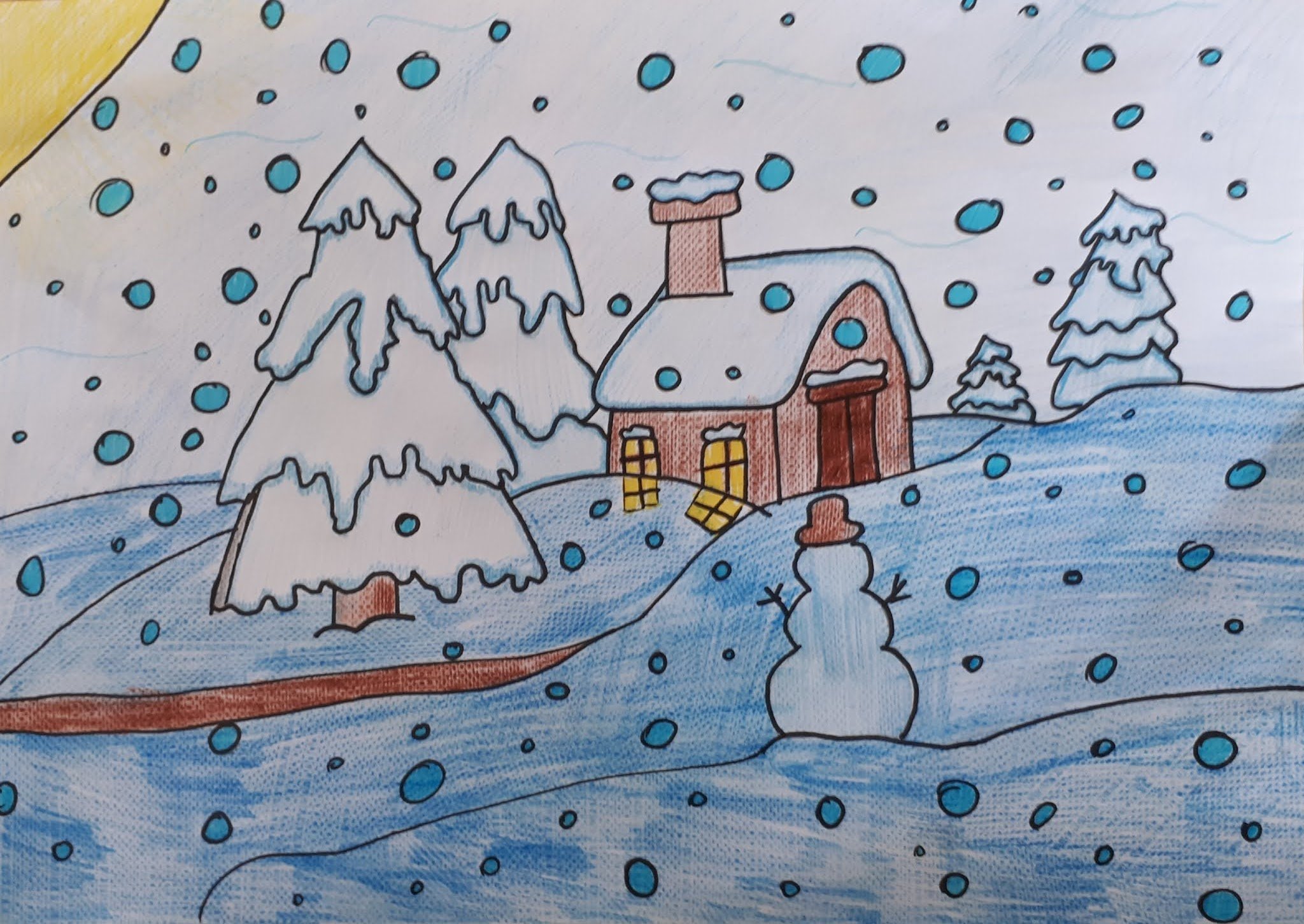 Рисование зима
