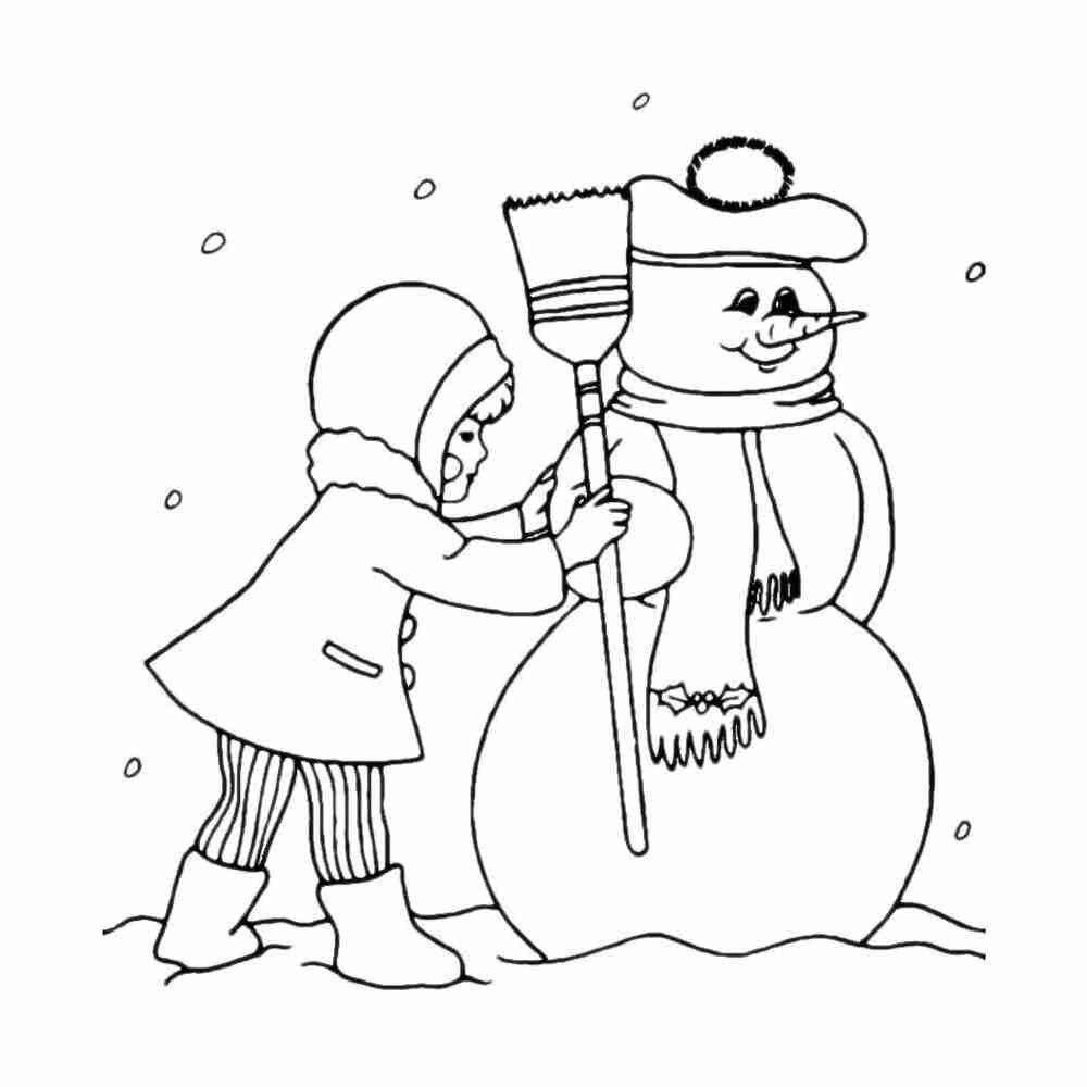 Раскраски на тему Снеговик для детей