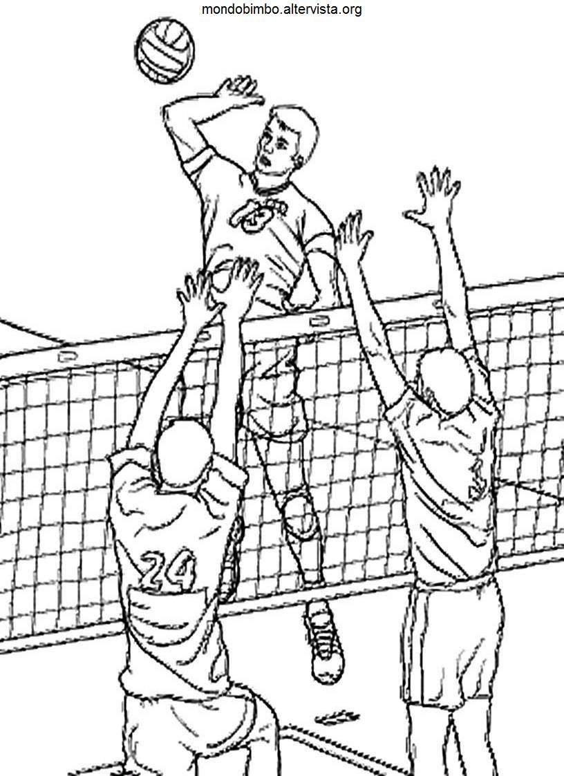 Игра в волейбол рисунок