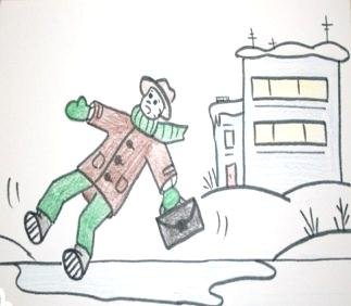 Раскраски осторожно гололёд для детей