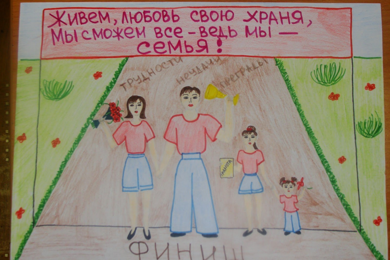 Плакат на тему семья