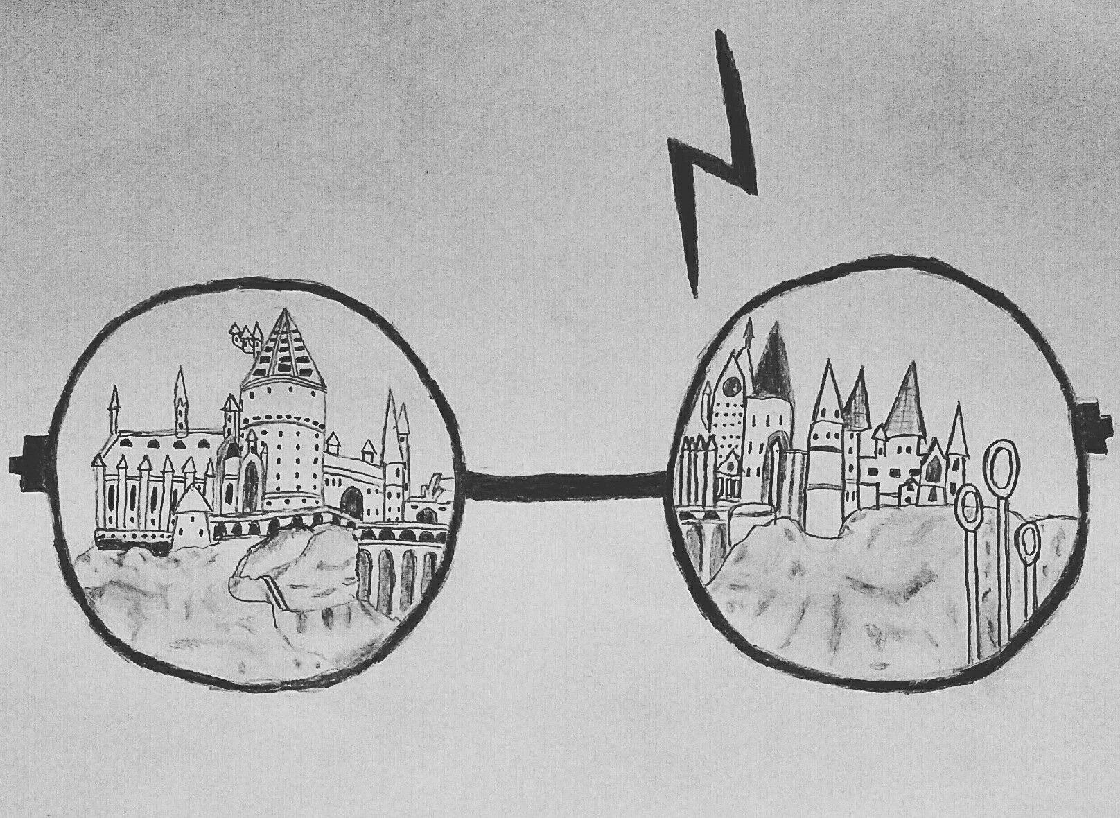 Лёгкие рисунки на тему Гарри Поттер