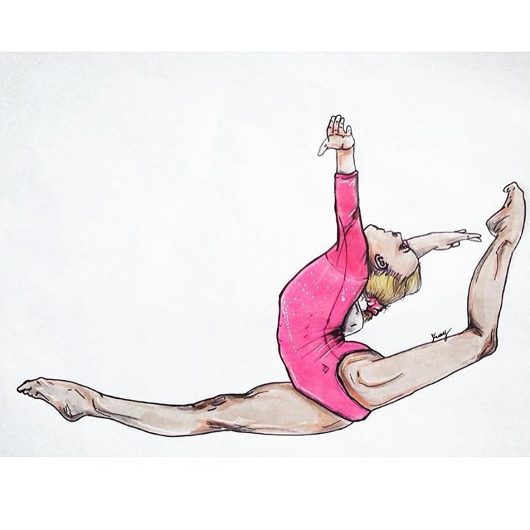 Как рисовать гимнастику - 83 фото