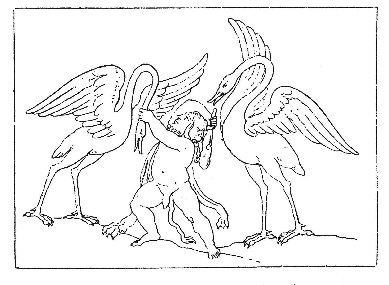Иллюстрация к подвигу Геракла Стимфалийские птицы