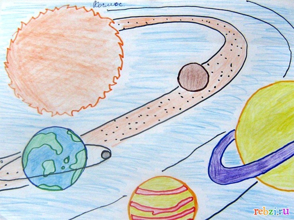 Легкие рисунки про космос. Детский рисунок на тему космос. Планета рисунок. Детские рисунки на тему космос. Рисунки о космосе для школьников.