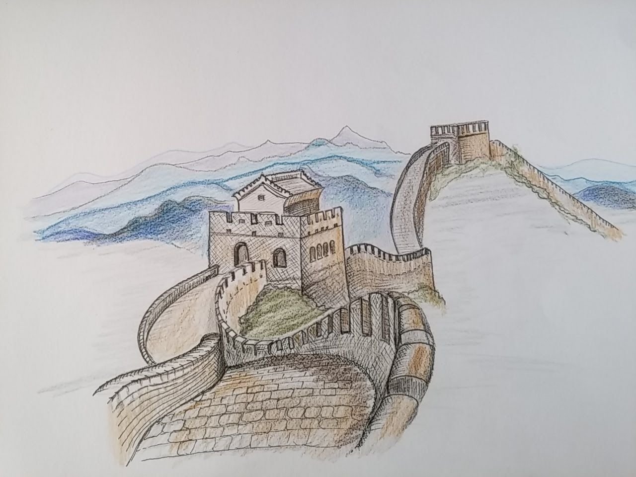 Великая китайская стена рисунок