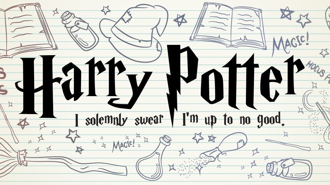 Надпись Гарри Поттер карандашом