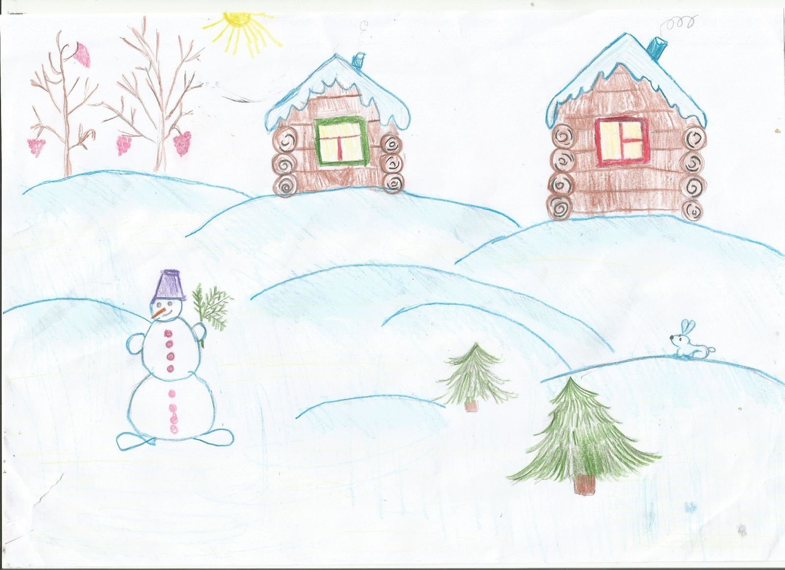 Рисунок зима 3 класс