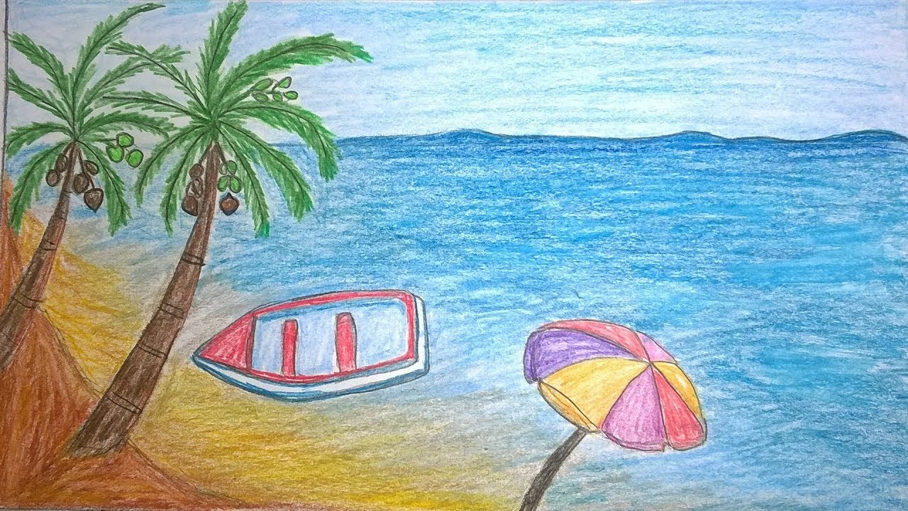 Рисунок на тему отдых на море
