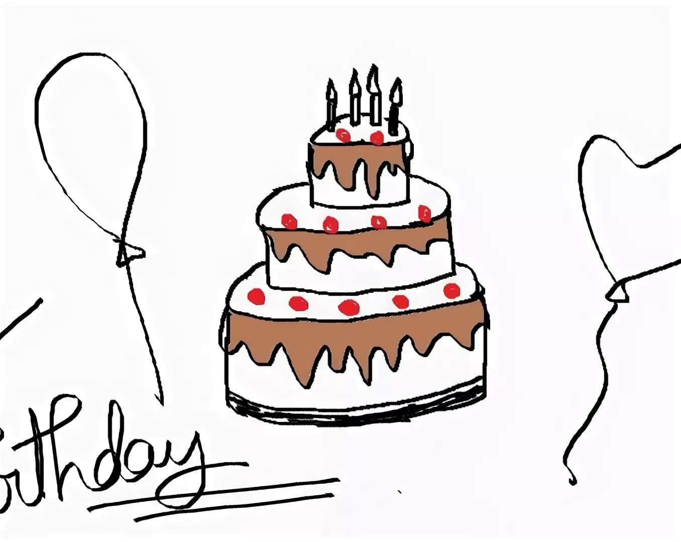 Как нарисовать рисунок на день рождения