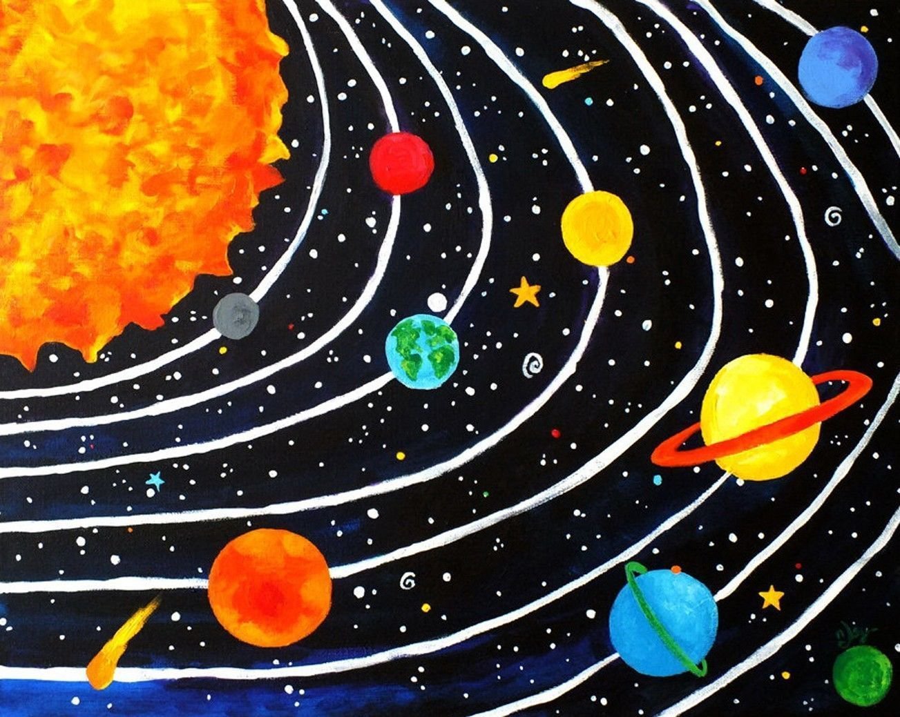 Рисование планеты солнечной системы