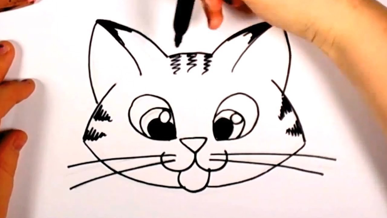 Нарисовать мордочку котика