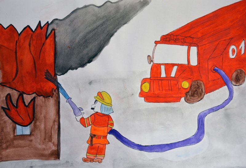 Легкий рисунок на тему пожарная безопасность - 94 фото