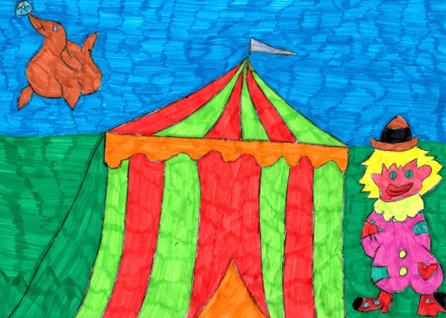 Картинки цифрового цирка нарисовать. Рисунок на тему цирк. Детский рисунок цирк. Рисование цирк старшая группа. Цирк рисунок для детей.