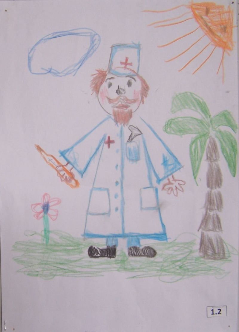 Рисование на тему врач