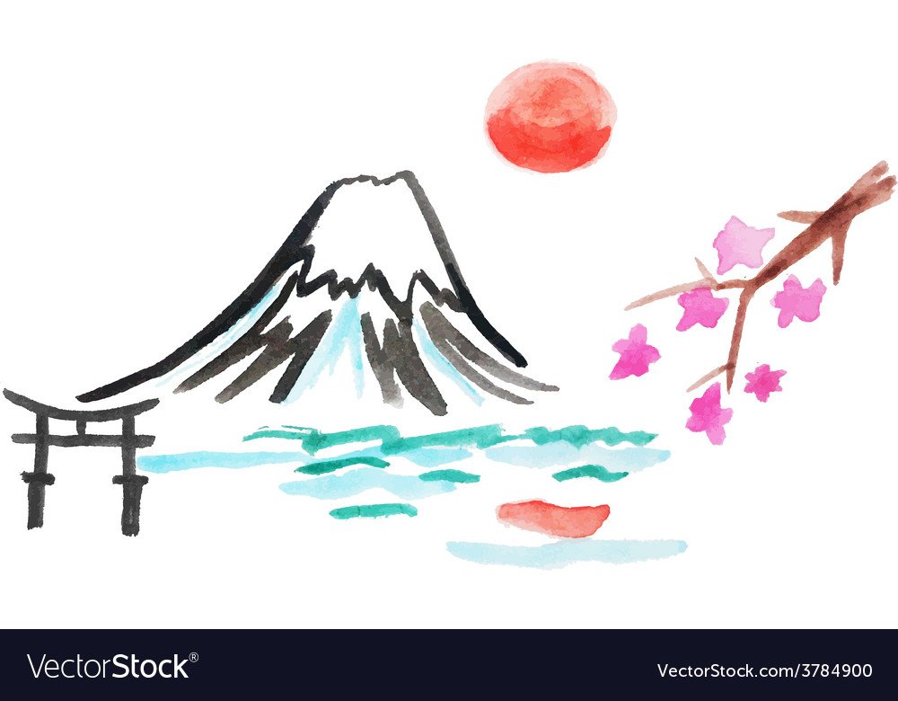 Рисунки про японию легкие