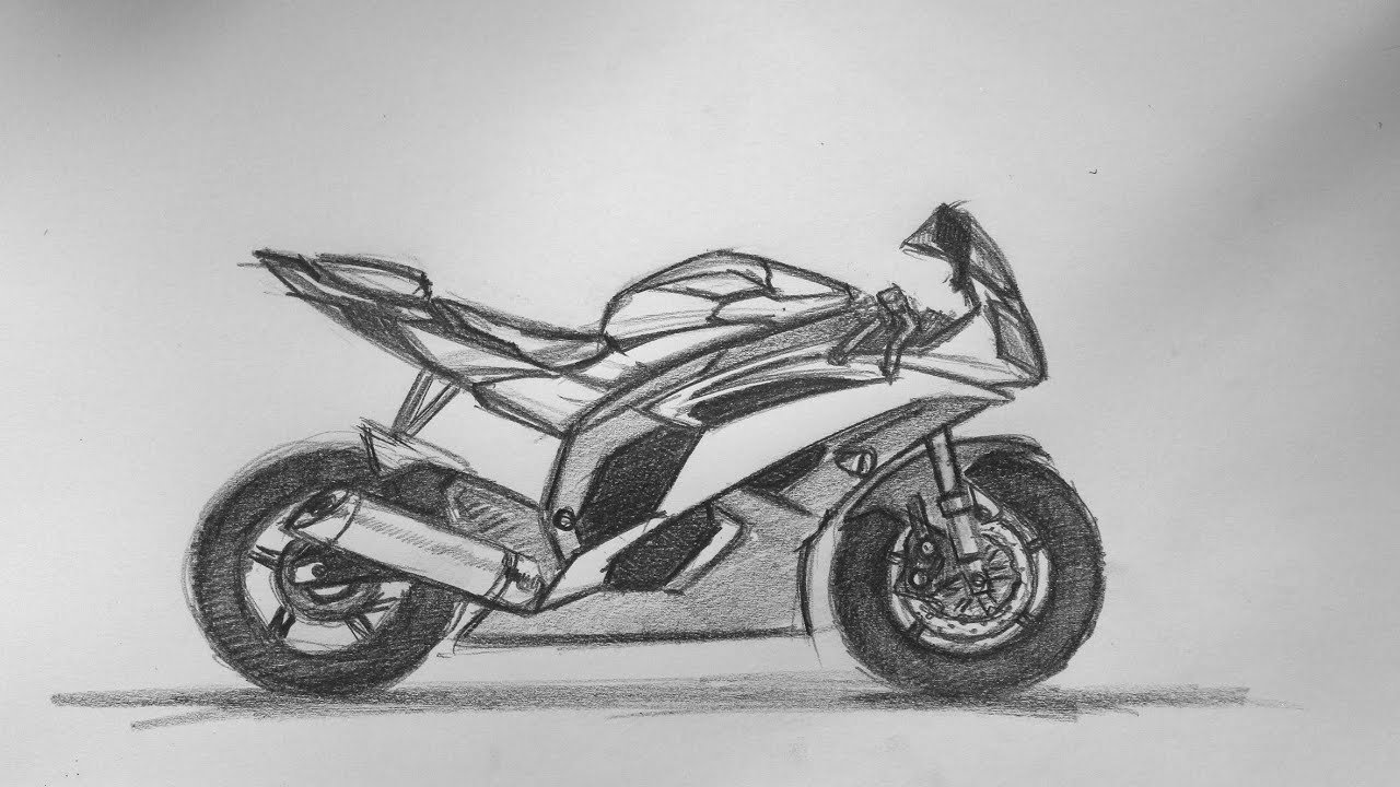 Рисунки для срисовки мотоциклы